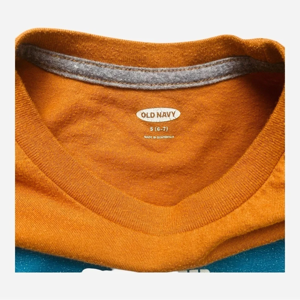 Old Navy casual play brown graphic T-shirt Boys Small (6-7) round neck